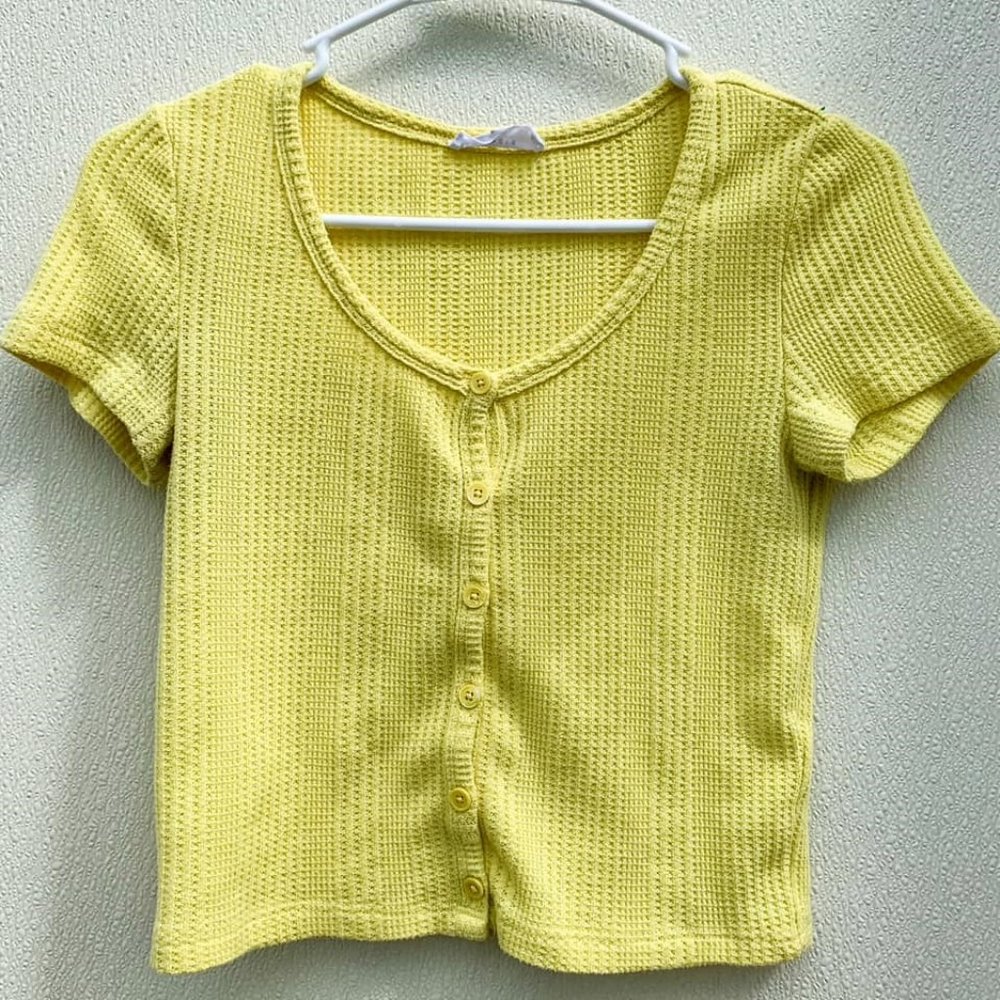 Elodie | Knitted Top | Yellow | Womens S